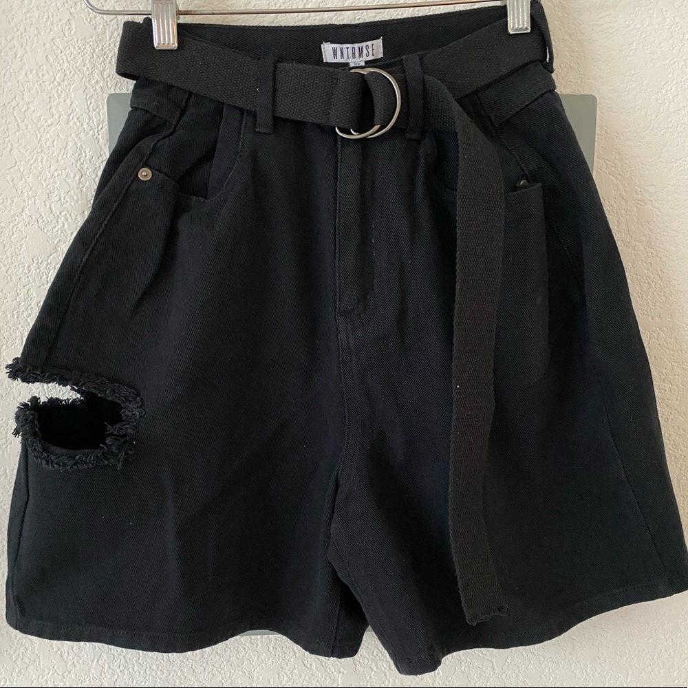 Winter muse denim shorts